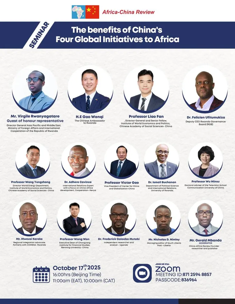 Chinese and African Scholars to hold a virtual seminar on China’s Four Global Initiatives