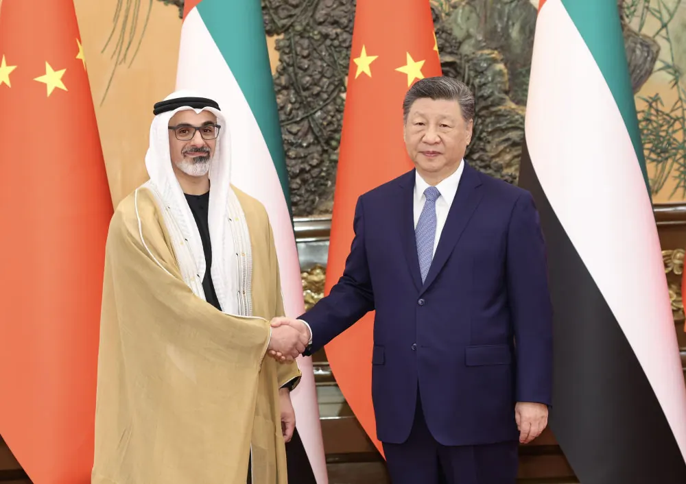 Xi meets crown prince of Abu Dhabi, makes four-point proposal on Middle East peace